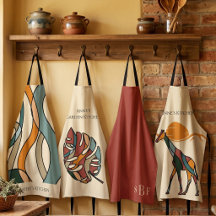 Personalized Kitchen Aprons | Art & Monogram Gifts