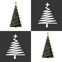 Modern Black and White Christmas