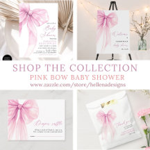 Coquette Pink Bow Baby Shower