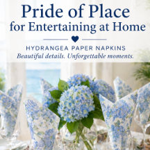 “Blue Hydrangea Table Decor & Coastal Entertaining