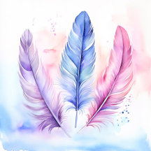 Feather Watercolor Elegance Collection