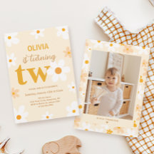 Cute Yellow and white Daisy 2nd birthday Girl