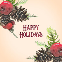 Traditional  Christmas Pine Cones & Berries