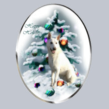 White German Shepherd Christmas