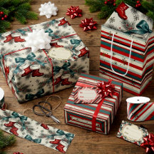 Vintage Christmas Santa’s Boots & Bows