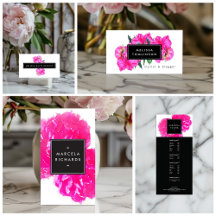 Watercolor Peonies Business Suite