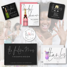 Modern Bridal Shower Cocktails Champagne