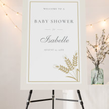 Elegant Warm Linen Wheat Baby Shower