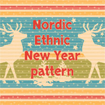 Nordic Ethnic New Year pattern