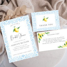 Mediterranean Tiles Lemon Bridal Shower
