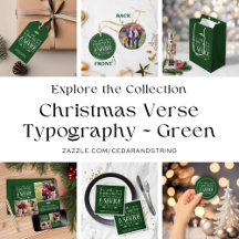 Green Christmas Verse Typography