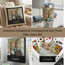Grandma Est Grandparents Day Photo Gifts Under $50