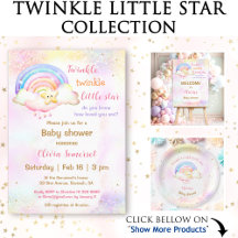 Twinkle Little Star Rainbow Baby Shower