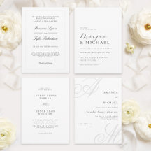 Simple Minimalist Wedding Invitations
