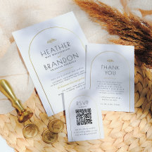 Gold Arch Frame & Elegant Typography Photo Wedding