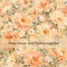 Peach Cream Romantic Bloom Home Décor