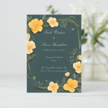 Forever in Bloom Buttercup Wedding Invitations