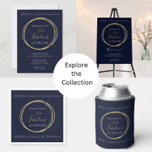 Navy Gold 50th Surprise Birthday Party Supplies