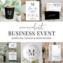 Minimalist Black White Business Event Designs