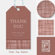 Brown Plaid Party Supplies | Matching Collection