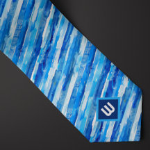 Watercolor Striped Neckties