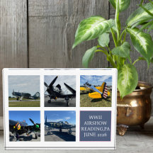Vintage Airplane Photo Collage for Pilot Aviator