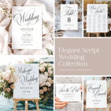 Elegant Script Wedding Collection
