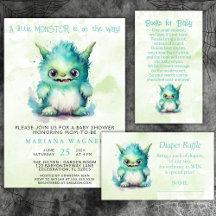 Halloween Little Monster Boy Baby Shower