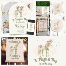 Enchanted Unicorn Personalized Birthday Supplies