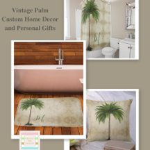 Vintage Palm Tree Custom Home Decor 