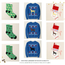 Christmas Labrador Retriever Silhouette Designs