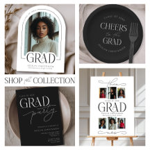 Black White Modern Minimalist Graduation