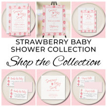 Girl’s Strawberry Baby Shower Collection