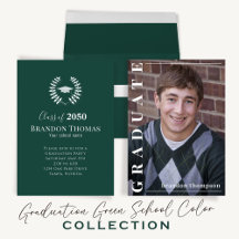 Graduation School Colors Dark Green