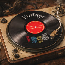 Vintage 1956 70th Birthday Vinyl Record Retro