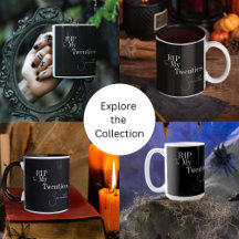 Rip 20s birthday gift idea mugs black and white