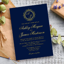 Elegant Luxury Gold Monogram Wedding Suite