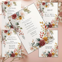 Colorful Bohemian Floral Wedding Collection