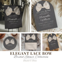 Elegant Lace Bow Bridal Shower Collection