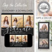 Black, White & Gray Graduation Celebration