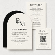Classic Old Money Monogram Minimalist Wedding