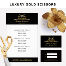 Matching items: Gold Luxury Hair Stylist Bizcards
