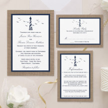 The Nautical Lighthouse Burlap Wedding Collection