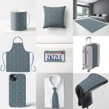 Beige Blue And Gray Alternating Pattern Design