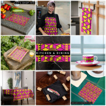 Pink and Yellow Triangles Pattern