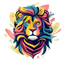 Abstract Lion Head Art Collection