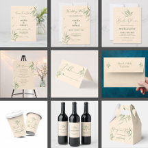 Dusty green foliage wedding collection