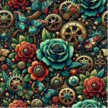 Steampunk Flowers and Gears