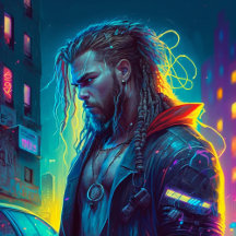 Cyberpunk in neon ity vibes