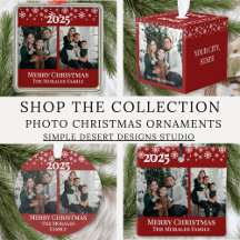 Elegant Keepsake Photo Ornaments for Family